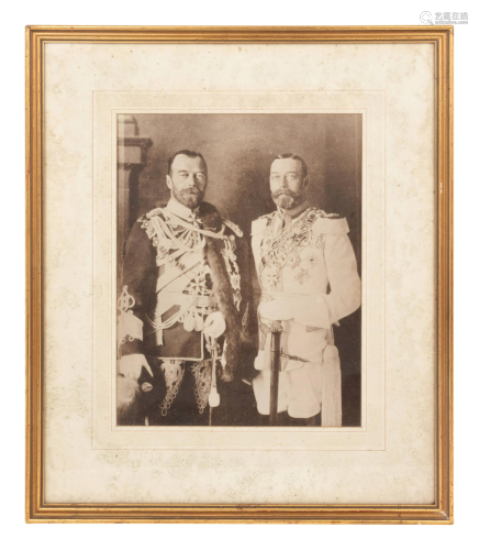 A Framed Print of Czar Nicholas II and King George V