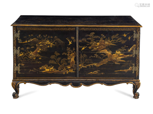 A George I Style Lacquered Cabinet
