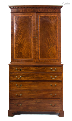 A George III Mahogany Secretary