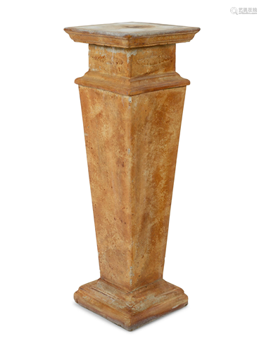 A Group of Six Cast Stone Pedestals