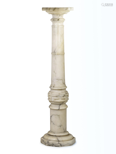 A Neoclassical White Marble Pedestal