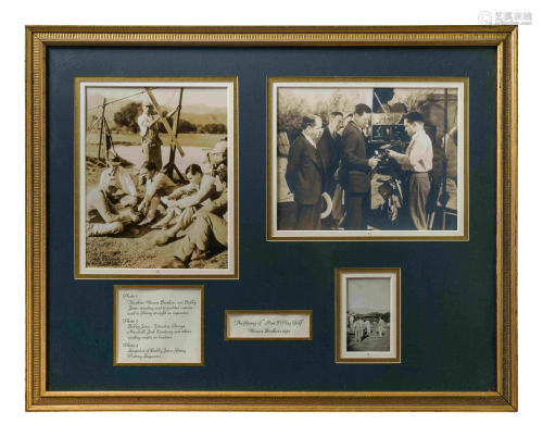 A Framed Display of Bobby Jones Memorabilia from the