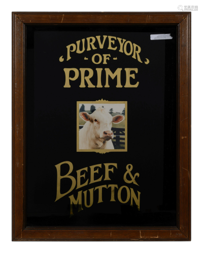A Framed Butcher's Sign