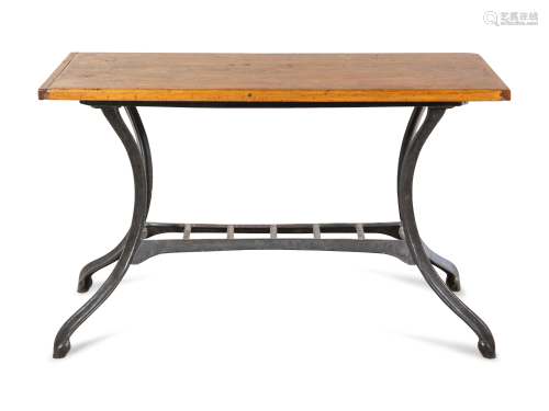 An Industrial Style Steel and Wood Table