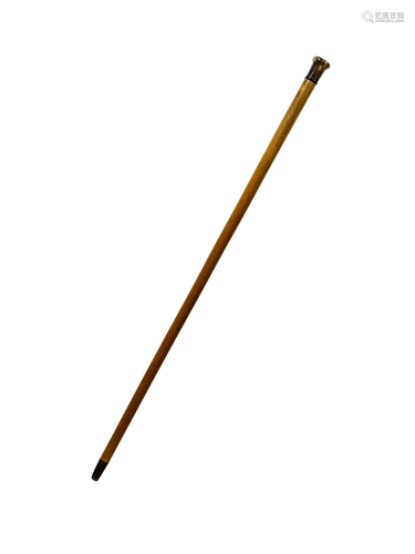 A Horn Mounted Malacca Walking Stick