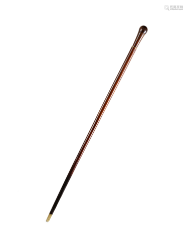 A Mahogany Shipwright's 'System' Walking Stick