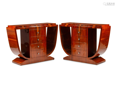 A Pair of Art Deco Style Console Tables