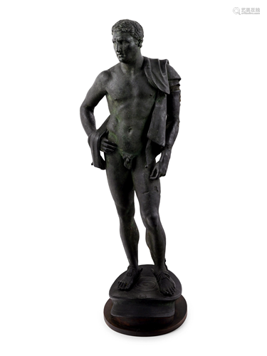 A Graeco-Roman Patinated Resin Figure of Hermes after