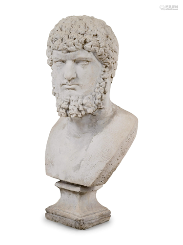 A Plaster Portrait Bust of Lucius Verus After the