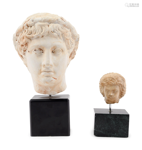 A Roman Style Plaster Head of a Youth