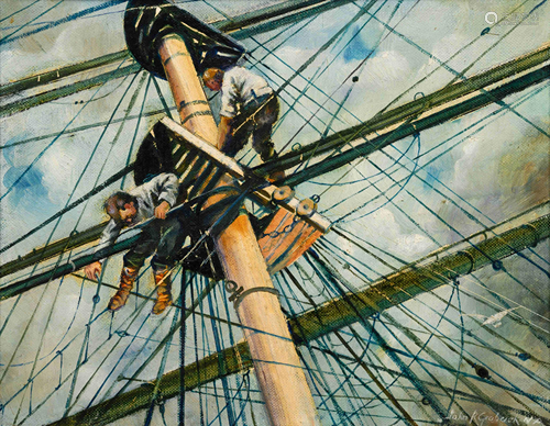 John Grabach (American, 1886-1981) Man Aloft in the