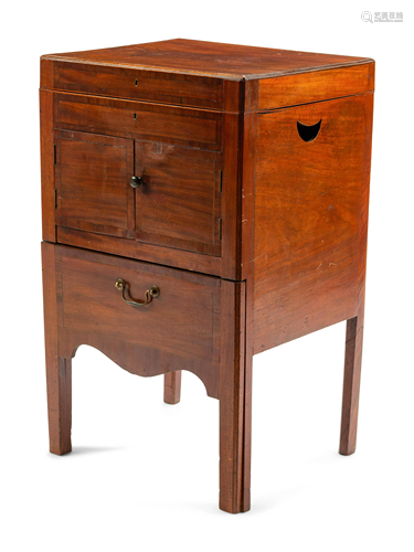 A George III Mahogany Bedside Commode