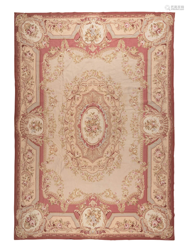 An Aubusson Style Needlepoint Rug