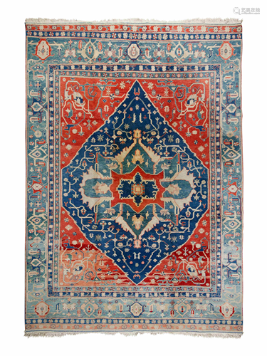 A Serapi Design Wool Rug