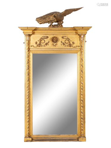 A Regency Giltwood Tabernacle Mirror