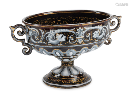 A Continental Enameled Copper Cup