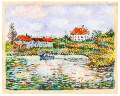 Paul-Emile Pissarro (French, 1884-1972) Bord de lac