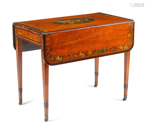 An Early Edwardian Painted Mahogany Pembroke Table