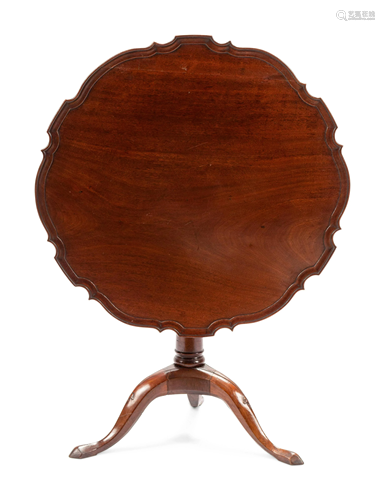 A George III Mahogany Tilt-Top Tea Table