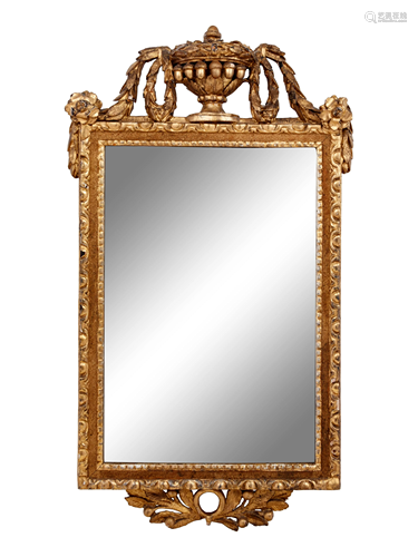 An Italian Neoclassical Giltwood Mirror