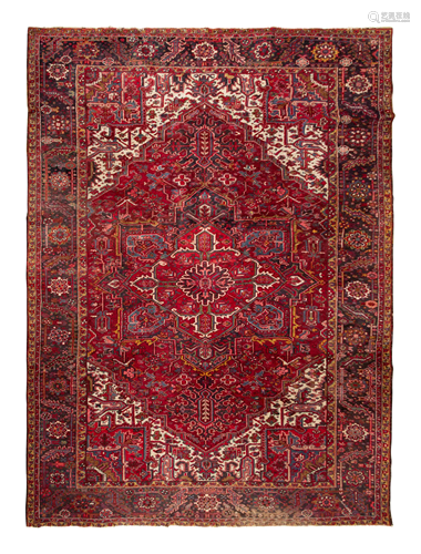 A Heriz Wool Rug