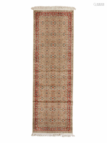 A Kirman Silk and Wool Runner