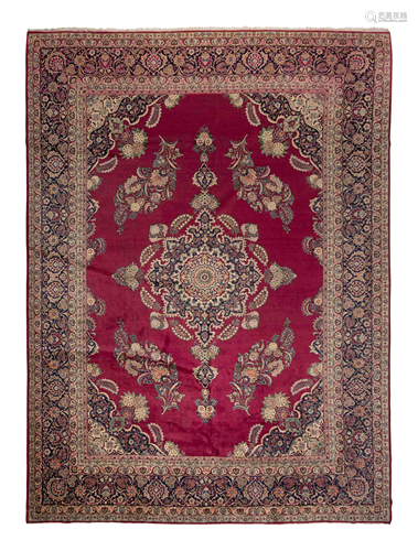 A Kashan Wool Rug