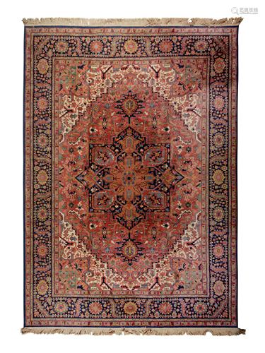 An Indo-Heriz Wool Rug