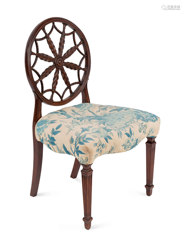 A George III Style Mahogany Wheel-Back Side Chair