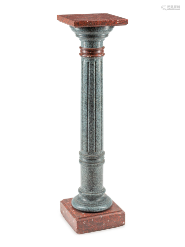 A Continental Bi-Color Marble Pedestal