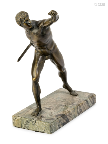 A Grand Tour Bronze Figure of an Athlete