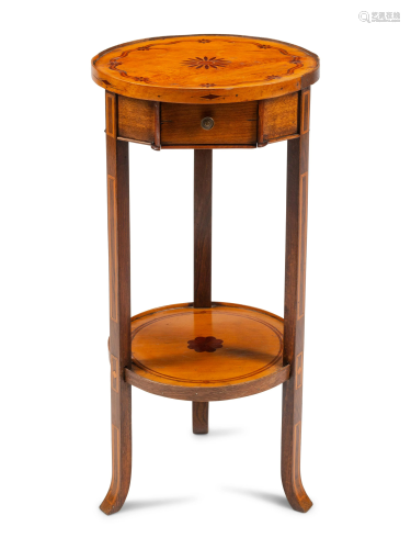 A Continental Marquetry Side Table