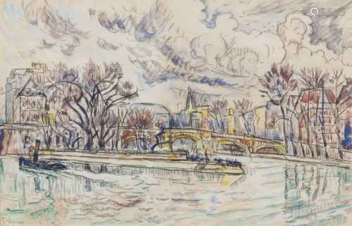 Paul Signac (French, 1863-1935) Le Seine au Pont-Neuf,
