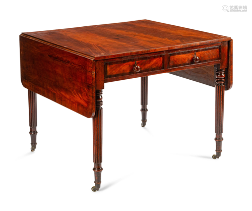 A Regency Style Mahogany Drop-Leaf Table