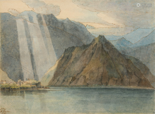 Francis Towne (British, 1739-1816) Lake Maggiore with