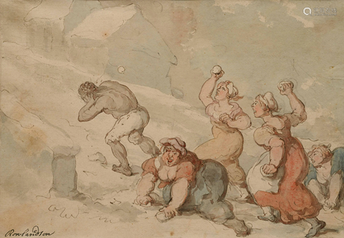 Thomas Rowlandson (British, 1756-1827) A Stoning