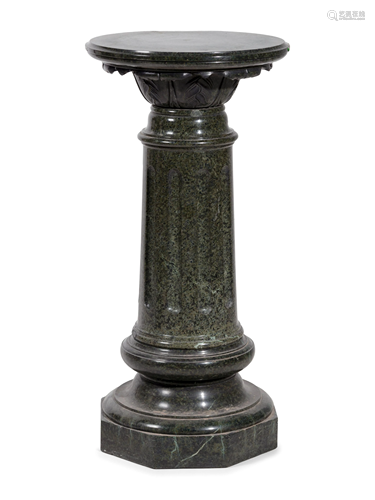 A Continental Green Marble Pedestal