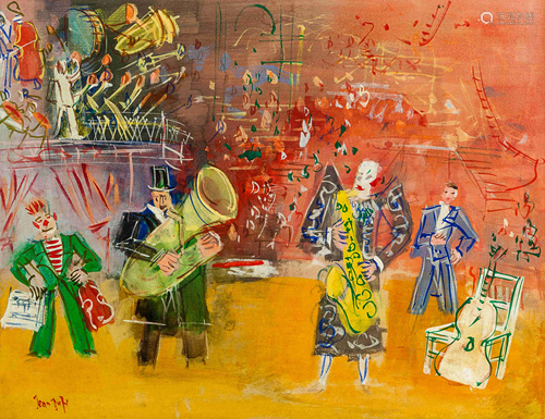 Jean Dufy (French, 1888-1964) Clown Musiciens