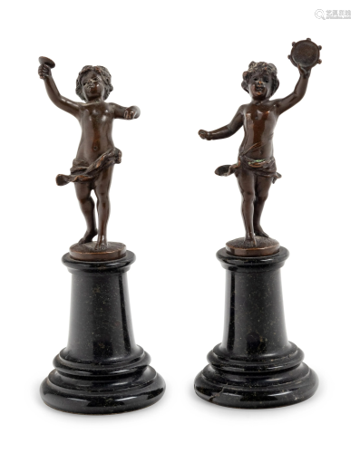 A Pair of Grand Tour Bronze Bacchic Figures
