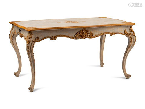 A Louis XV Style Painted Table