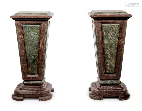 A Pair of Victorian Marble Pedestals