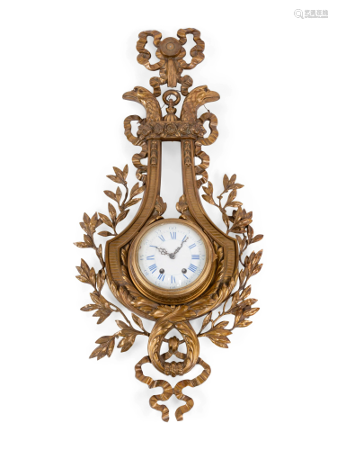 A French Bronze Cartel Clock
