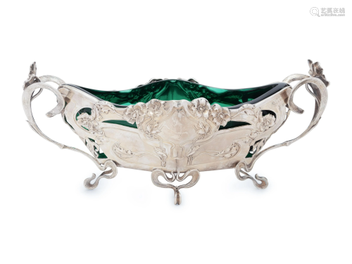 An Austro-Hungarian Art Nouveau Silver Center Bowl