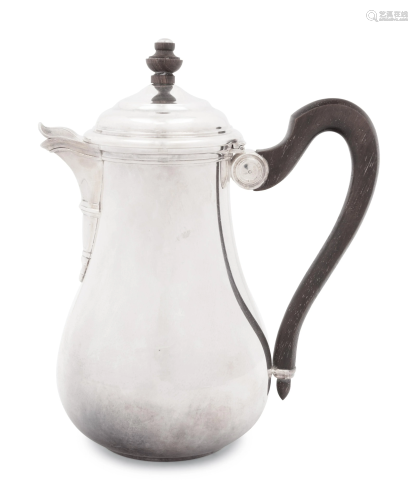 A Christofle Silver-Plate Coffee Pot