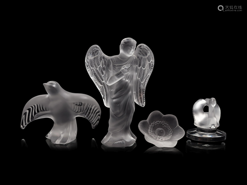 Four Lalique Table Articles