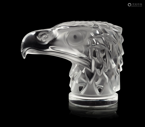 A Lalique Tete d'Aigle Paperweight