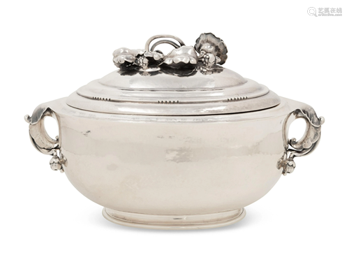 A Georg Jensen Silver Covered Tureen