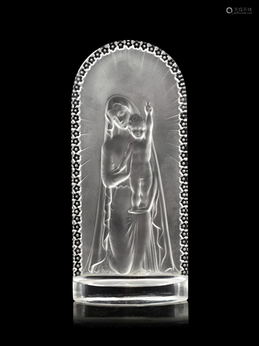 A Lalique Vierge a l'Enfant Plaque