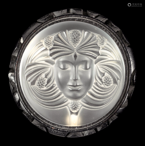 A Lalique Psyche Paperweight