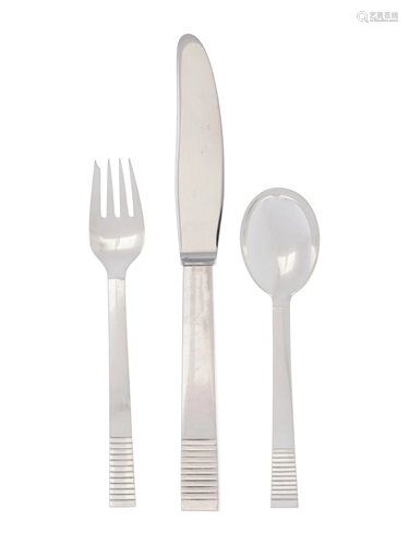 A Georg Jensen Silver Flatware Service